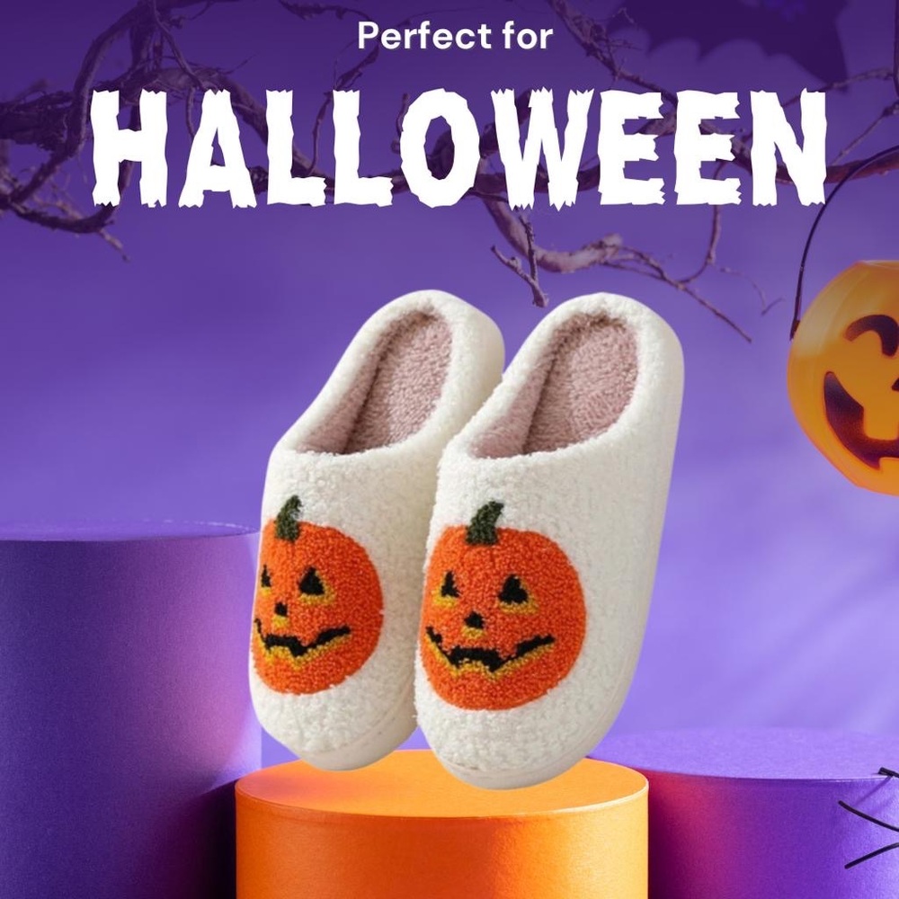 Halloween Pumpkin Women's Slippers